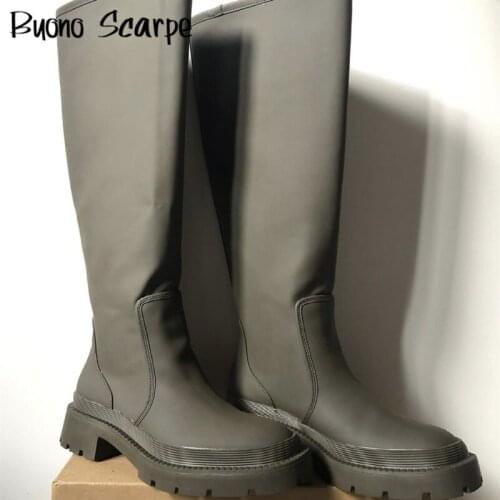 Ins Women Long BootsNew Flat Heel Shoes Women Winter Warm Knee High Boots Fashion Shoes Female Footwear Botas Mujer De Zapatos