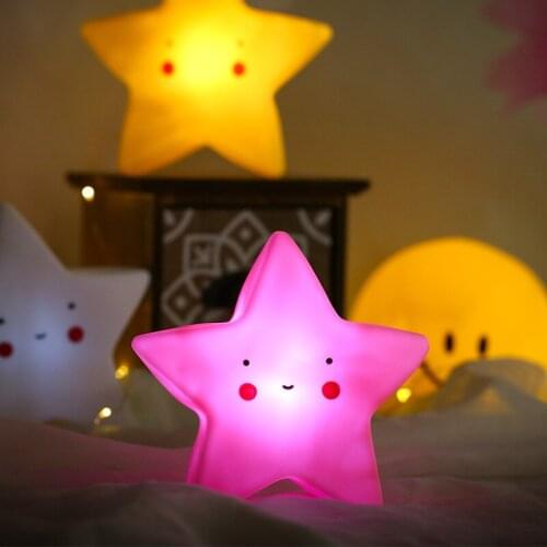 Star Led Night Light Creative Bedroom Decoration Light Baby Feeding Light Bedside Night Light Children Luminous Toys