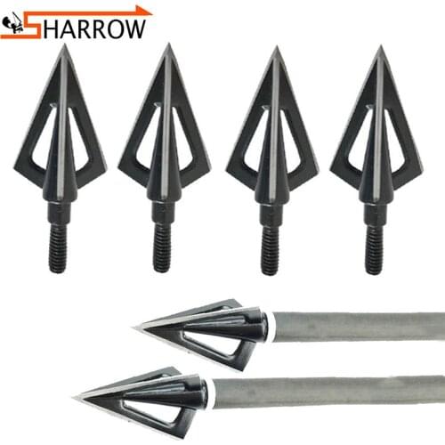 3/6pcs Archery 100grain Arrowhead 2cm Width Blades Broadheads 8-32thread Arrow Head for Bows Hunting Shooting Accessories