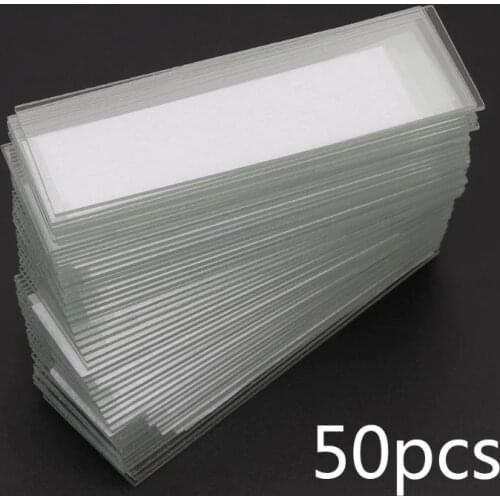 50Pcs 1mm Thickness Cavity Glass Coverslips Single Concave Microscope Glass Slides Reusable Laboratory Blank Sample Cover Glass