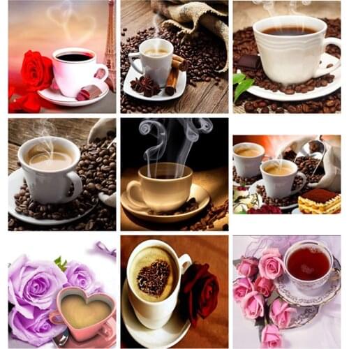 Diamond embroidery diy,coffee and cake,diy diamond mosaic,5d diy diamond painting full drill resin NEW TOOL