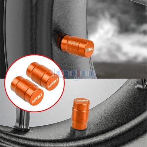 For 1290SUPER ADVENTURE 2016 1290 Surer Adventure R/T 2017 Motorcycle Tyre Valve Aluminum Tire Air Port Stem Cover Cap With Logo