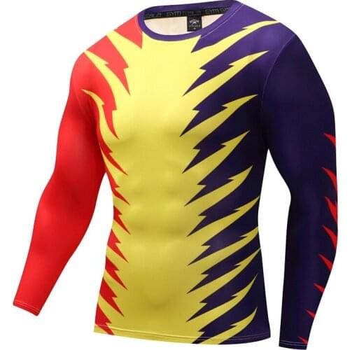 Mens Boxing Jersey T Shirt Men MMA Rashguard Jiu Jitsu Bjj T-Shirt Compression Shirt Quick Dry Gym Running Training Sports Tops