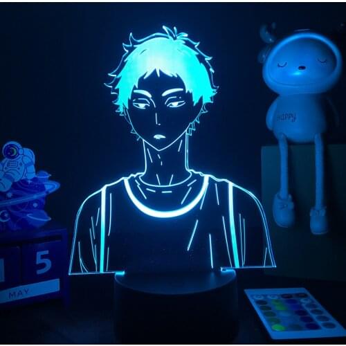 Haikyuu!! Anime 3D Lamp Akaashi Keiji Figure Night Light Lamp for Bedroom Decor Kids Child Birthday Gift Dropshipping