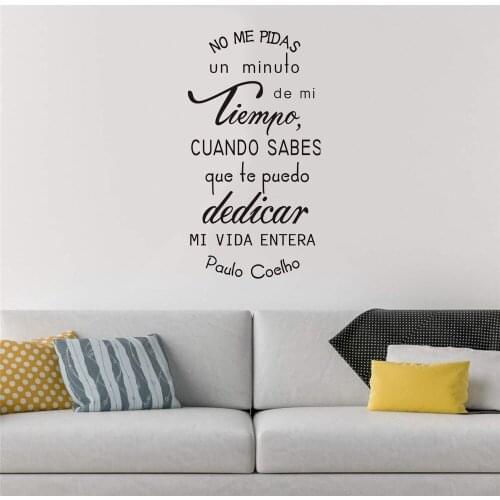 Spanish quotes Wall Decal Spanish wisdom about situations Wall Sticker For Living room Home Decor Vinyl Mural RU4073