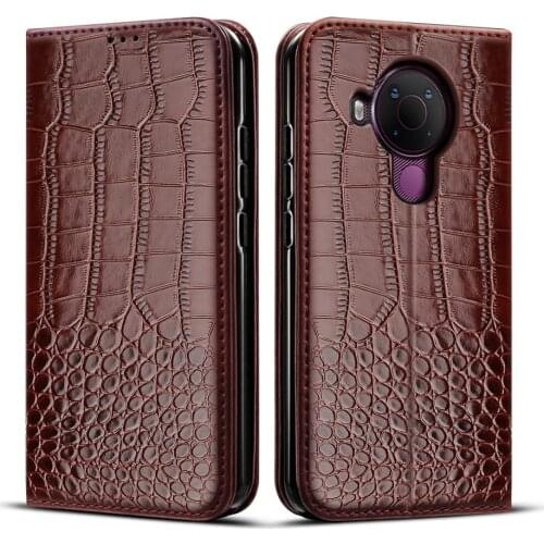 For Nokia 5.4 case Leather Wallet Flip Cover Vintage Magnet Phone Case For Nokia 5.4 TA-1340 6.39 inch Coque