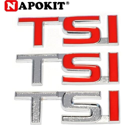 3D Metal TSI Car Side Fender Rear Trunk Emblem Badge Sticker Decals for Volkswagen Sagitar Golf Magotan Polaris Boracay B6 Bora