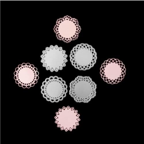 Metal Cutting Dies 4pcs/set mini lace Doily circle New 2019 Scrapbooking Craft Dies cuts Cards making paper art diy 48x48mm