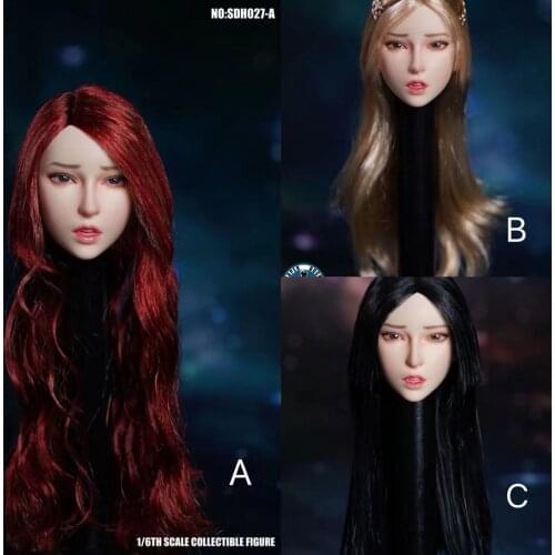 SUPER DUCK 1/6 SDH027A/B/C female head sculpture model fit 12 inch action figure body Pre-sale