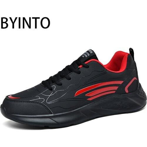 Big Size 39-48 Men Tennis Shoes Light Waterproof Leather Sneakers Shock Non-slip Male Walking Jogging Sport Shoe Tenis Masculino