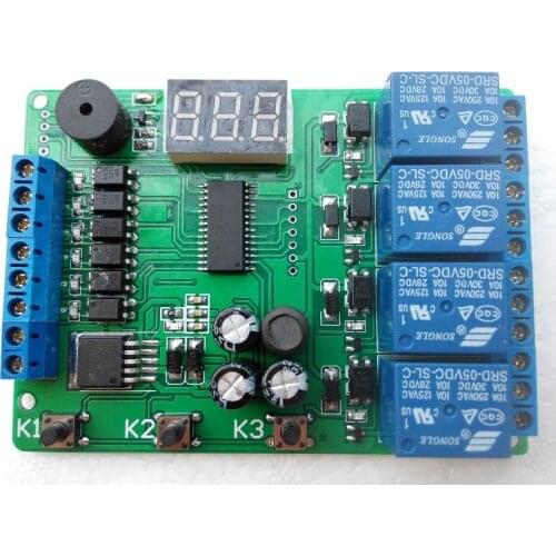 Customized 5/12 / 24v Four-way Relay Module Programmable Trigger Delay Time Motor Forward and Reverse Controller