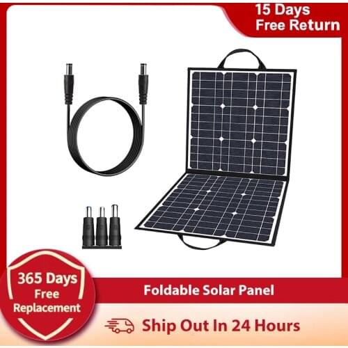 18V 60W/100W Portable Solar Panel 5V USB Foldable Solar Cells Battery Charger Folding Outdoor Power Supply Camping Travel