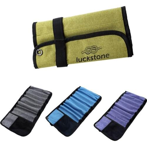 Durable Easy Roll up Bag for 8pcs Ice Screws Protection & Organize Ice Climbing Equipment Accessories