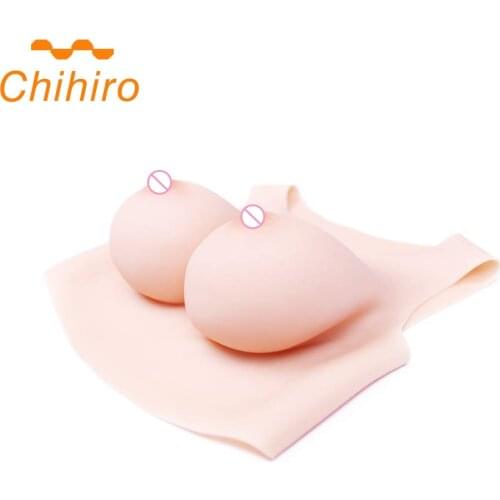 Realistic Silicone Breast Forms Large False Boobs Neck Vest Style for Crossdressing Transgender Drag Queen Tits
