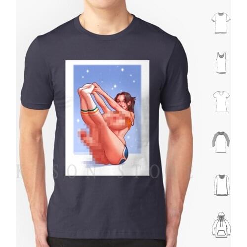 Touch Toes Big Cock And Boobs Christmas Snow Anime T Shirt Diy Big Size Cotton Christmas Snow Snowing Cartoon Cumming Jizz