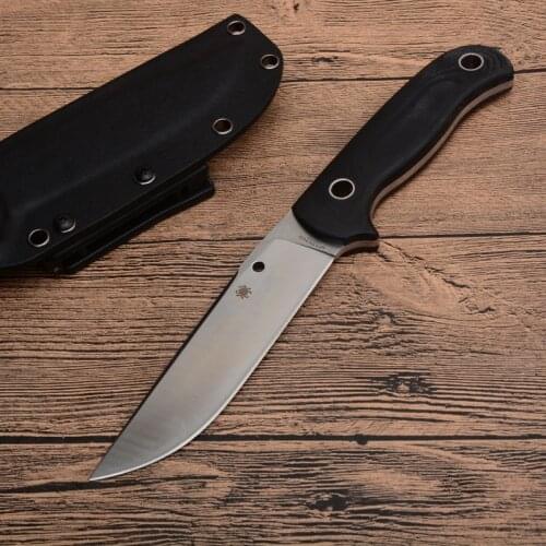Rose Deer Tactical Survial Self-Defense Straight Knife ABS Handle Fixed Blade Knife for Climbing, Riding, Camping