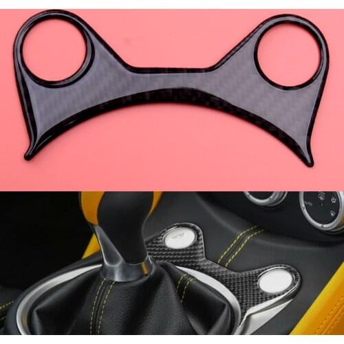 Manual Gear Shift Panel Cover Trim Carbon Fiber Black Fit for Nissan 370Z 2009 2010 2011 2012 2013 2014 2015 2016 2017 2018-2020