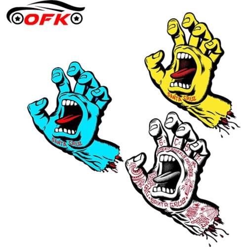 Santa Cruz Scraper Hand Vinyl Poster Laptop Trolley PVC Car Sticker Motorcycle Sticker Waterproof Sunscreen Decal