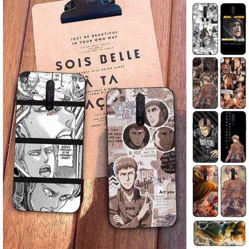 TOPLBPCS Jean Kirstein Attack on Titan Phone Case for Redmi 5 6 7 8 9 A 5plus K20 4X S2 GO 6 K30 pro