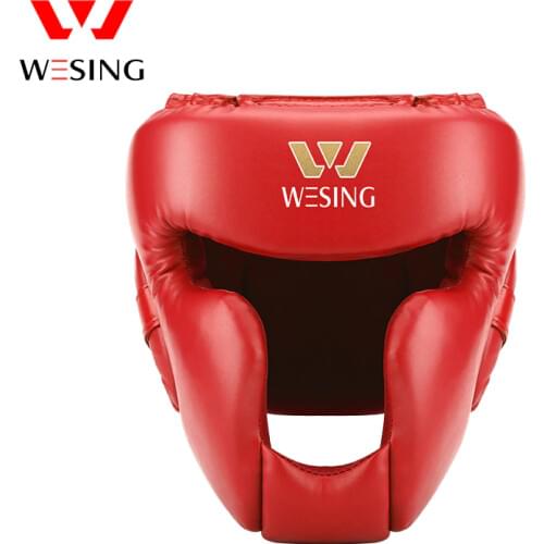 Wesing Boxing Full-Face Helmet Muay Thai Training Competition Head Guard MMA Head Protector Micro Fiber Free Shipping