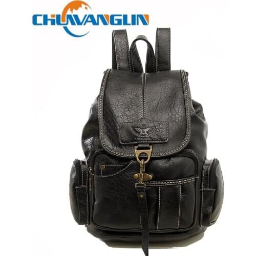 Chuwanglin Women Backpack for Teenage Girls School Bags Large Drawstring Backpacks High Quality PU Leather mochila Bag 6250945