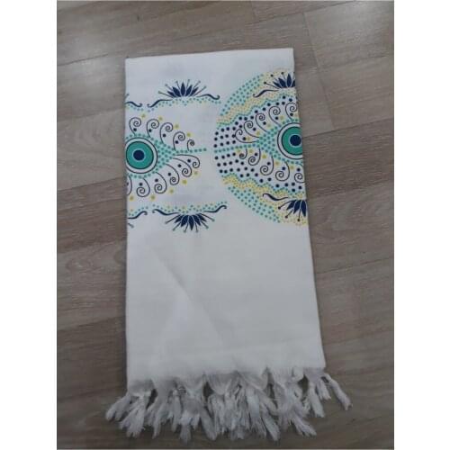 Evil eye bead Decorated Peshtemal