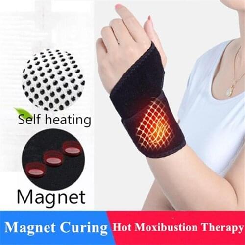 1 Pair Self-Heating Wristband Sports Protection Professional Wrist Pad Wrist Brace For Workout Gym Power Training Bracers