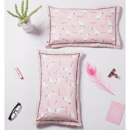 1PC Ins Nordic Cotton Childrens Pillowcases Cotton Cartoon Single Latex Pillowcase 50x30 Pillowcases Cute Pillow case