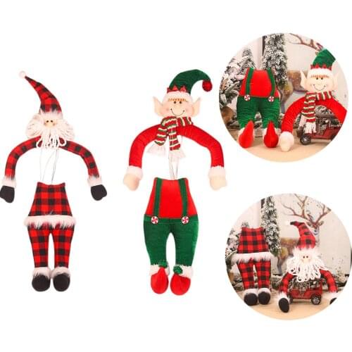 2020 Happy New Year Christmas Ornaments DIY Xmas Gift Santa Claus Elf Xmas Tree Hanging Pendant Doll Party Home Decoration