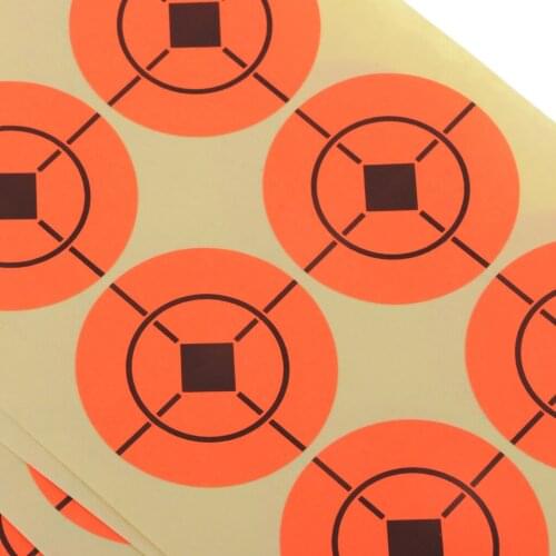 250pcs Shooting Paper Targets High Visibility Orange Self-adhesive Targets For Shooting Hunting Archery