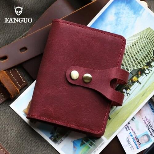 26 Bits Card Case Genuine Leather Business Card Holder Wallet Men Women Credit Passport Card ID Cards Slots Bag
