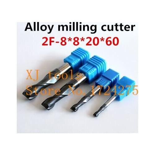 3PCS 2F-8.0*8*20*60L Free shipping new HRC50 carbide end mill, alloy milling cutter, milling cutter milling