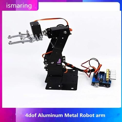 4dof Aluminum Metal Robot arm DIY Robotic Claw arduino kit