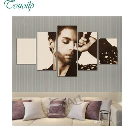 5pcs 5D Diy Diamond Cross Diamond Rhinestone Diamond Mosaic Handsome singer Prince purple rain round&square Pattern Home Decor