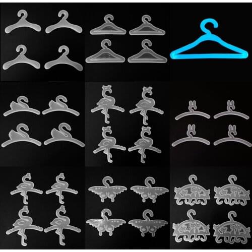8 Styles Cute Smooth Silicone Hanger Mold BJD Doll Coat Hanger Handmade BJD Little Cloth Doll Hangers DIY Mold Tools
