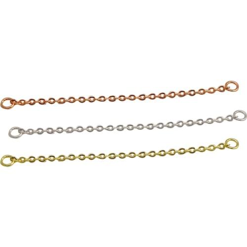 Beadsnice 38846smt17 sterling Silver Extender Chains Delicate Cable Chain with 2 loops Extension Chain For Necklace
