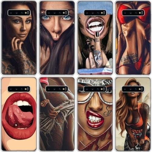 Hot Sexy Sleeve Tattoo Girl Phone Case For Samsung Galaxy A51 A71 A50 A70 A90 A10S A20S A20E A21 A30 A40 A41 A01 M30S A6 A7 A8 A