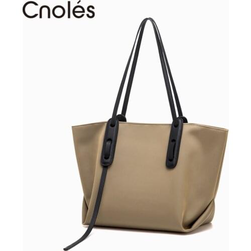 Cnoles Large Fashion Pocket Shopping Bag Foldable Handbag Brand Bag Womens Handbag Shoulder Bag Tote Bag