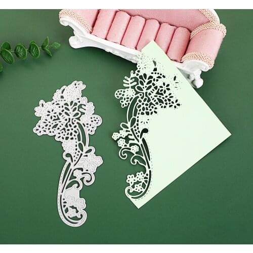 Flower Border Metal Cutting Dies Cut Die Mold Scrapbooking Troqueles DIY Album Decor Stencil Stamping Slimline Dies Paper Craft