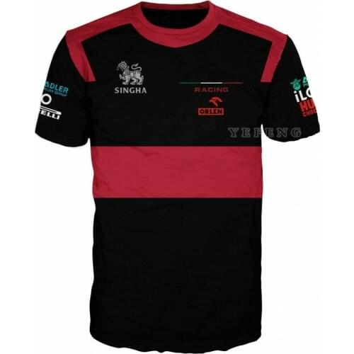 2021 Motorsport F1 Team Black Red Quick dry T-Shirt Car Fan Short Sleeve Jerseys Motorbike Motocross MX Dirt Bike Motorcycle