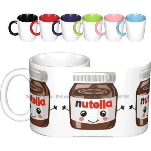 Nutella Cutie Ceramic Mugs Coffee Cups Milk Tea Mug Nutella Cutie Chocolate Chocolate Spread Cute Character Theodora Food Sweet