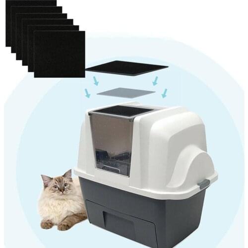 Charcoal Cats Litter Box Replacment Hooded Cats Litter Boxes Filters Deodorizing Pans Cats Carbon Activated Carbon Odor X4h6