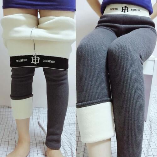 Autumn And Winter Pants Thread Thickened Cashmere Winter Leggings Women Pure Cotton High Waist Legings S lim Warm Leggings