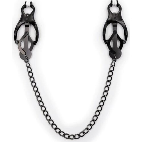 Metal Nipple Chain Clamps Steel Breast Clips Clitoris Stimulator Fetish Sex Toys for Woman Butt Plug Bdsm Bondage Esposas Para