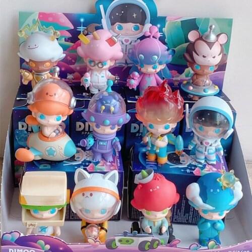Original POPMART Dimoo Space Travel Series Blind Box Toys Doll Random One Cute Anime Figure Gift Free Shipping