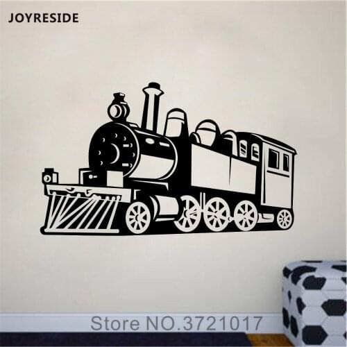 JOYRESIDE Train Wall Decals Vinyl Sticker Home Interior Design Living Room Decor Kid Bedroom Playroom Decoration Art Mural A1611