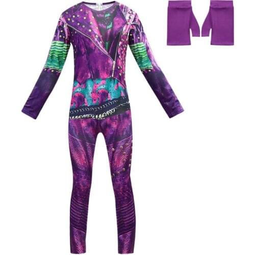Descendant 3 Cosplay Costume Jumpsuits Halloween Party Costumes for Kids