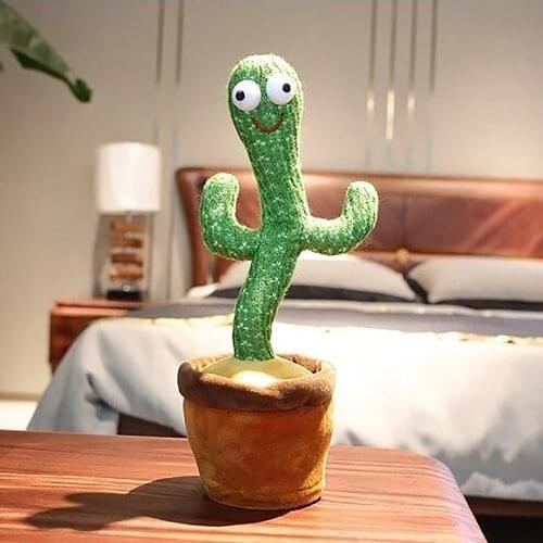 2021 New Electronic Dancing Cactus Singing Dancing Decoration Gift for Kids Funny Early Education Toys Knitted Fabric Plush Toys