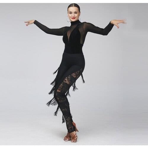 Tassel latin dancing dress samba costume latin pants dance wear cha cha costume latin ballroom clothes latin salsa dress