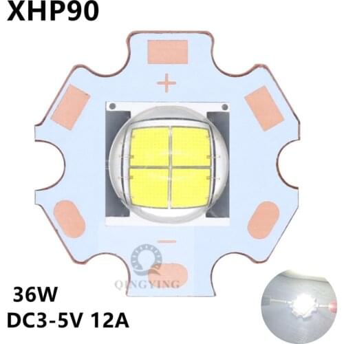 1-5p 3V 6V CREE High Power 45W 36W XHP90 XHP110 LED Emitter Diode with 20mm PCB Cold white For lamp DIY